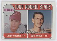 1969 Rookie Stars - Larry Colton, Don Money (Names in White)