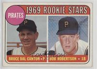 1969 Rookie Stars - Bruce Dal Canton, Bob Robertson (Names in Yellow Letters)