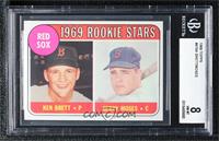 1969 Rookie Stars - Ken Brett, Gerry Moses (Names in Yellow) [BGS 8 N…