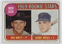 1969 Rookie Stars - Ken Brett, Gerry Moses (Names in Yellow) [Poor to …