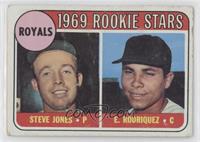 1969 Rookie Stars - Steve Jones, Ellie Rodriguez (Spelled Rodriquez) [Good …