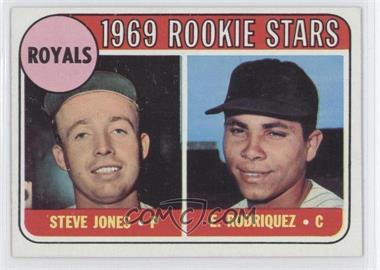 1969 Topps - [Base] #49.1 - 1969 Rookie Stars - Steve Jones, Ellie Rodriguez (Spelled Rodriquez)
