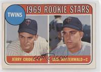 1969 Rookie Stars - Jerry Crider, George Mitterwald (player names in yellow) [P…