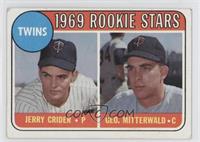 1969 Rookie Stars - Jerry Crider, George Mitterwald (player names in yellow) [G…