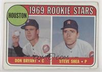 1969 Rookie Stars - Don Bryant, Steve Shea [Poor to Fair]