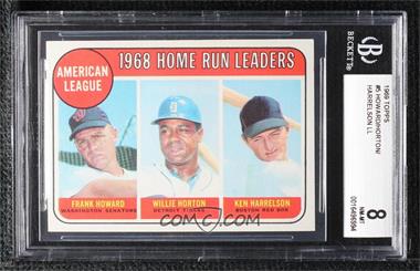 1969 Topps - [Base] #5 - League Leaders - Frank Howard, Willie Horton, Ken Harrelson [BGS 8 NM‑MT]