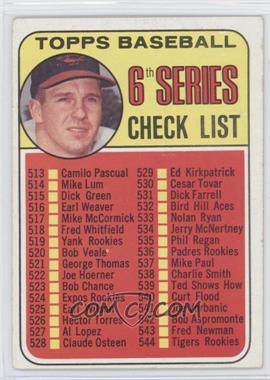1969 Topps - [Base] #504 - Checklist - 6th Series (Brooks Robinson)
