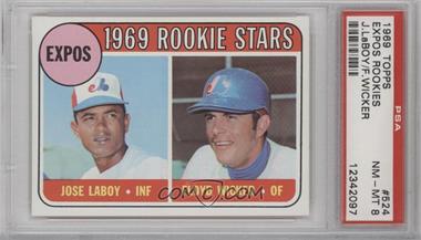 1969 Topps - [Base] #524 - High # - Jose Laboy, Floyd Wicker [PSA 8 NM‑MT]