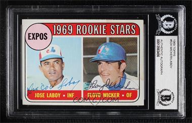 1969 Topps - [Base] #524 - High # - Jose Laboy, Floyd Wicker [BAS BGS Authentic]