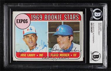 1969 Topps - [Base] #524 - High # - Jose Laboy, Floyd Wicker [BAS BGS Authentic]
