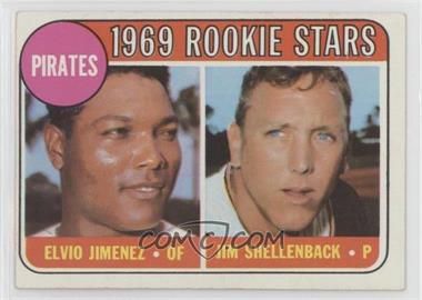 1969 Topps - [Base] #567.1 - High # - Elvio Jimenez, Jim Shellenback (Black Outline around 1969 Rookie Stars)