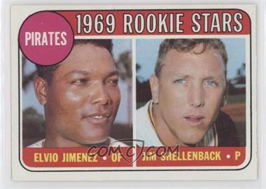 1969 Topps - [Base] #567.1 - High # - Elvio Jimenez, Jim Shellenback (Black Outline around 1969 Rookie Stars)