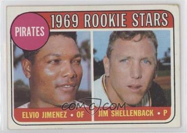 1969 Topps - [Base] #567.1 - High # - Elvio Jimenez, Jim Shellenback (Black Outline around 1969 Rookie Stars)