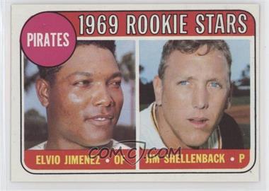 1969 Topps - [Base] #567.1 - High # - Elvio Jimenez, Jim Shellenback (Black Outline around 1969 Rookie Stars)