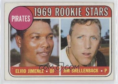 1969 Topps - [Base] #567.1 - High # - Elvio Jimenez, Jim Shellenback (Black Outline around 1969 Rookie Stars)