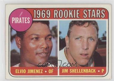 1969 Topps - [Base] #567.1 - High # - Elvio Jimenez, Jim Shellenback (Black Outline around 1969 Rookie Stars)