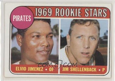 1969 Topps - [Base] #567.1 - High # - Elvio Jimenez, Jim Shellenback (Black Outline around 1969 Rookie Stars)