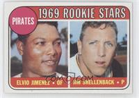 High # - Elvio Jimenez, Jim Shellenback (Black Outline around 1969 Rookie Stars)