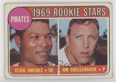 1969 Topps - [Base] #567.1 - High # - Elvio Jimenez, Jim Shellenback (Black Outline around 1969 Rookie Stars)