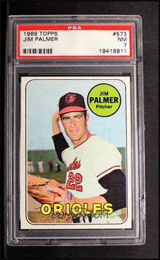 1969 Topps - [Base] #573 - High # - Jim Palmer [PSA 7 NM]