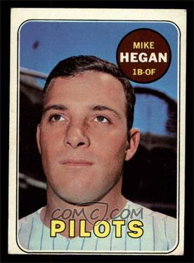 1969 Topps - [Base] #577 - High # - Mike Hegan [VG EX]