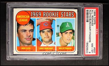 1969 Topps - [Base] #597 - High # - Bobby Floyd, Larry Burchart, Rollie Fingers [PSA 8 NM‑MT]