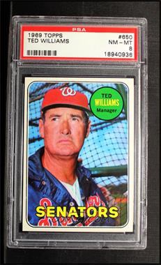 1969 Topps - [Base] #650 - High # - Ted Williams [PSA 8 NM‑MT]