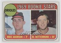 1969 Rookie Stars - Mike Adamson, Merv Rettenmund [COMC RCR Good̴…