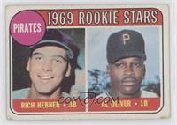 1969 Rookie Stars - Richie Hebner, Al Oliver [Poor to Fair]