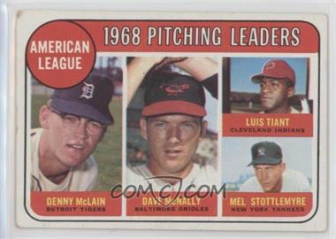 1969 Topps - [Base] #9 - League Leaders - Denny McLain, Luis Tiant, Mel Stottlemyre, Dave McNally