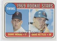 1969 Rookie Stars - Danny Morris, Graig Nettles (Black Loop Above Twins)