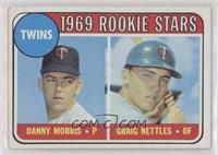 1969 Rookie Stars - Danny Morris, Graig Nettles (Black Loop Above Twins)