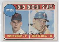 1969 Rookie Stars - Danny Morris, Graig Nettles (No Loop Above Twins) [Good&nbs…