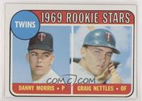 1969 Rookie Stars - Danny Morris, Graig Nettles (No Loop Above Twins)