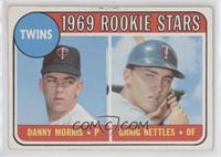 1969 Rookie Stars - Danny Morris, Graig Nettles (No Loop Above Twins)