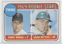 1969 Rookie Stars - Danny Morris, Graig Nettles (No Loop Above Twins) [Noted]