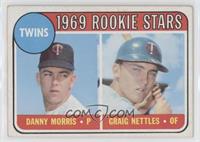1969 Rookie Stars - Danny Morris, Graig Nettles (No Loop Above Twins) [Good&nbs…