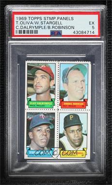 1969 Topps Stamps - [Base] - Block of Four #_DROS - Clay Dalrymple, Brooks Robinson, Tony Oliva, Willie Stargell [PSA 5 EX]