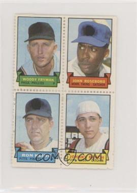 1969 Topps Stamps - [Base] - Block of Four #_FRKB - Woodie Fryman, John Roseboro, Ron Kline, Johnny Bench