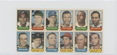 1969 Topps Stamps - [Base] - Block of Twelve #MHSHMVALHHNS - Felix Millan, Jim Hunter, Don Sutton, Tommy Harper, Lee Maye, Zoilo Versalles, Larry Stahl, Jim Northrup, Dennis Higgins, Tommy Helms, Don Lock, Jack Aker