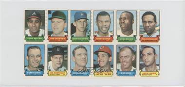 1969 Topps Stamps - [Base] - Block of Twelve #MHSHMVALHHNS - Felix Millan, Jim Hunter, Don Sutton, Tommy Harper, Lee Maye, Zoilo Versalles, Larry Stahl, Jim Northrup, Dennis Higgins, Tommy Helms, Don Lock, Jack Aker [Good to VG‑EX]