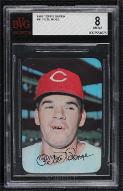 1969 Topps Super Glossy - Test Issue [Base] #41 - Pete Rose [BVG 8 NM‑MT]