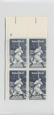 1970-80s USPS Baseball Stamps - [Base] - Black of 4 #_BARU - Babe Ruth [EX to NM]