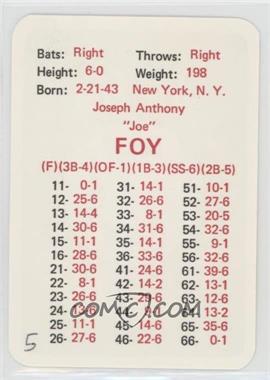 1970 APBA Baseball 1969 Season - [Base] #_JOFO - Joe Foy [Poor to Fair]