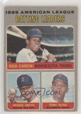 1970 O-Pee-Chee - [Base] #62 - American League Batting Leaders (Rod Carew, Reggie Smith, Tony Oliva) [Poor to Fair]