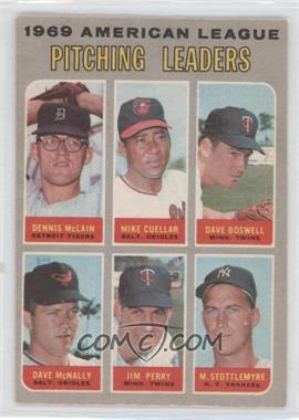 1970 O-Pee-Chee - [Base] #70 - Pitching Leaders (Denny McLain, Mike Cuellar, Dave Boswell, Jim Perry, Mel Stottlemyre)