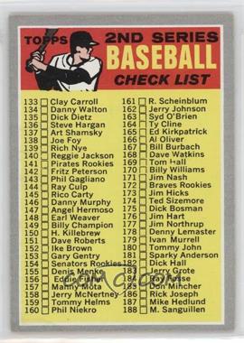 1970 Topps - [Base] #128.1 - Checklist - 2nd Series (#226 is missing period after first initial)