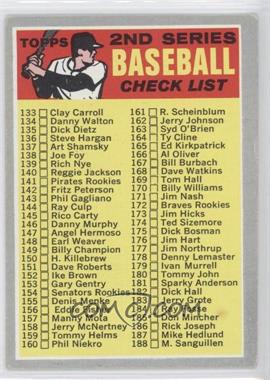 1970 Topps - [Base] #128.2 - Checklist - 2nd Series (#226 has period after first initial) [Noted]