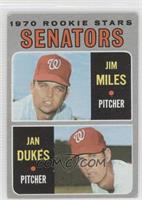 1970 Rookie Stars - Jim Miles, Jan Dukes [Good to VG‑EX]