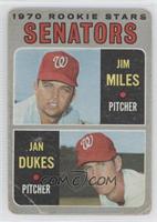 1970 Rookie Stars - Jim Miles, Jan Dukes [Poor to Fair]